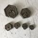 set of old measuring weights early twentieth century