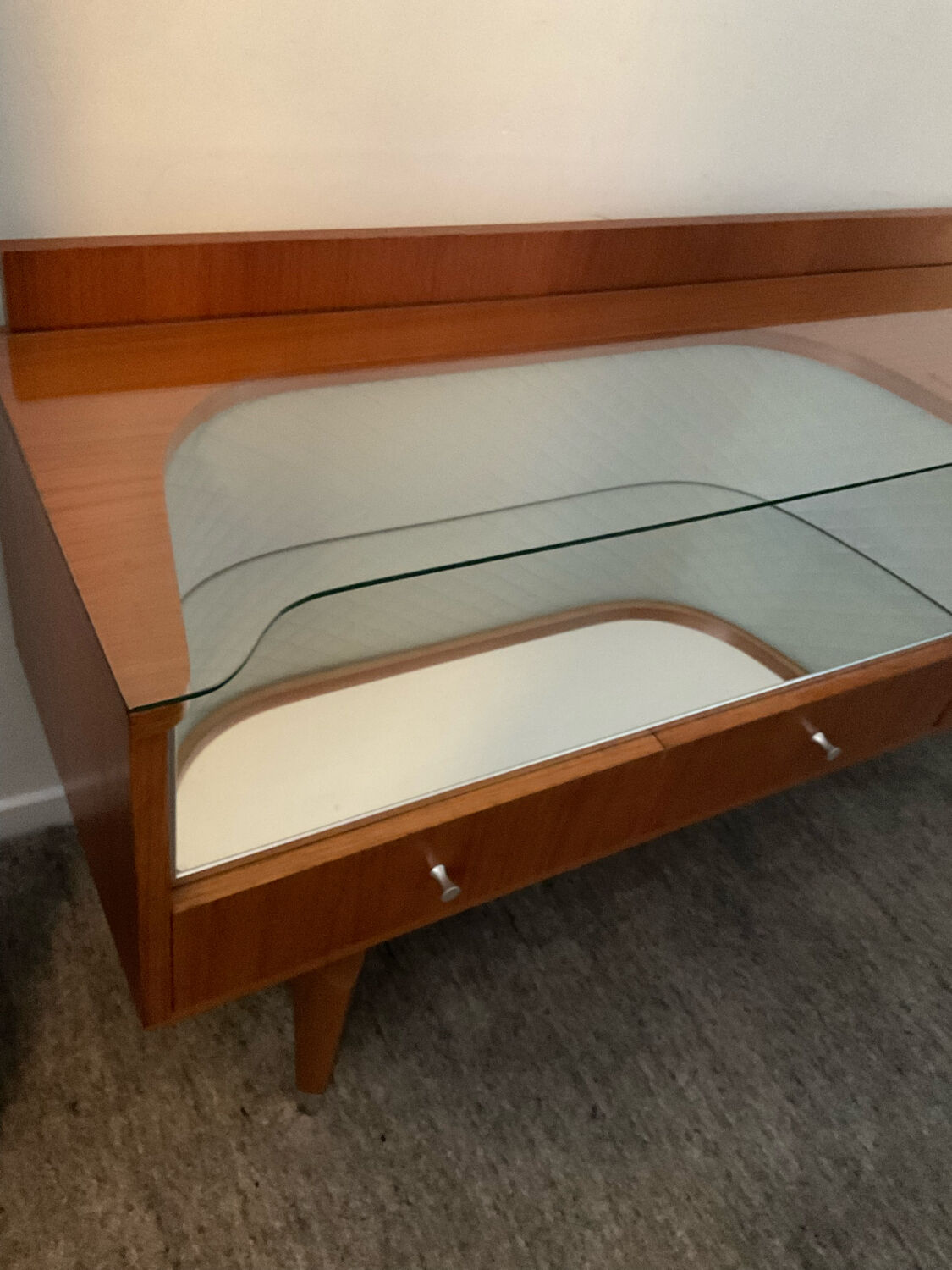 Enfilade Scandinavian tv cabinet of the 60s in teak