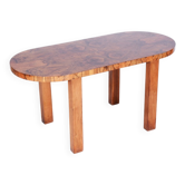 Czech Art Deco Table in Caucasian Walnut, 1930s