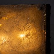 Sculptural Murano ice glass wall lamp, Italy 1970