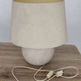 Table lamp in terracotta and fabric