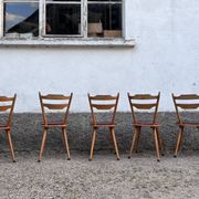 Bistro chair vintage Scandinavian brasserie colorful galette - 1950 1960