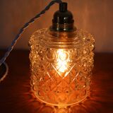 Moulded glass globe walk-in lamp