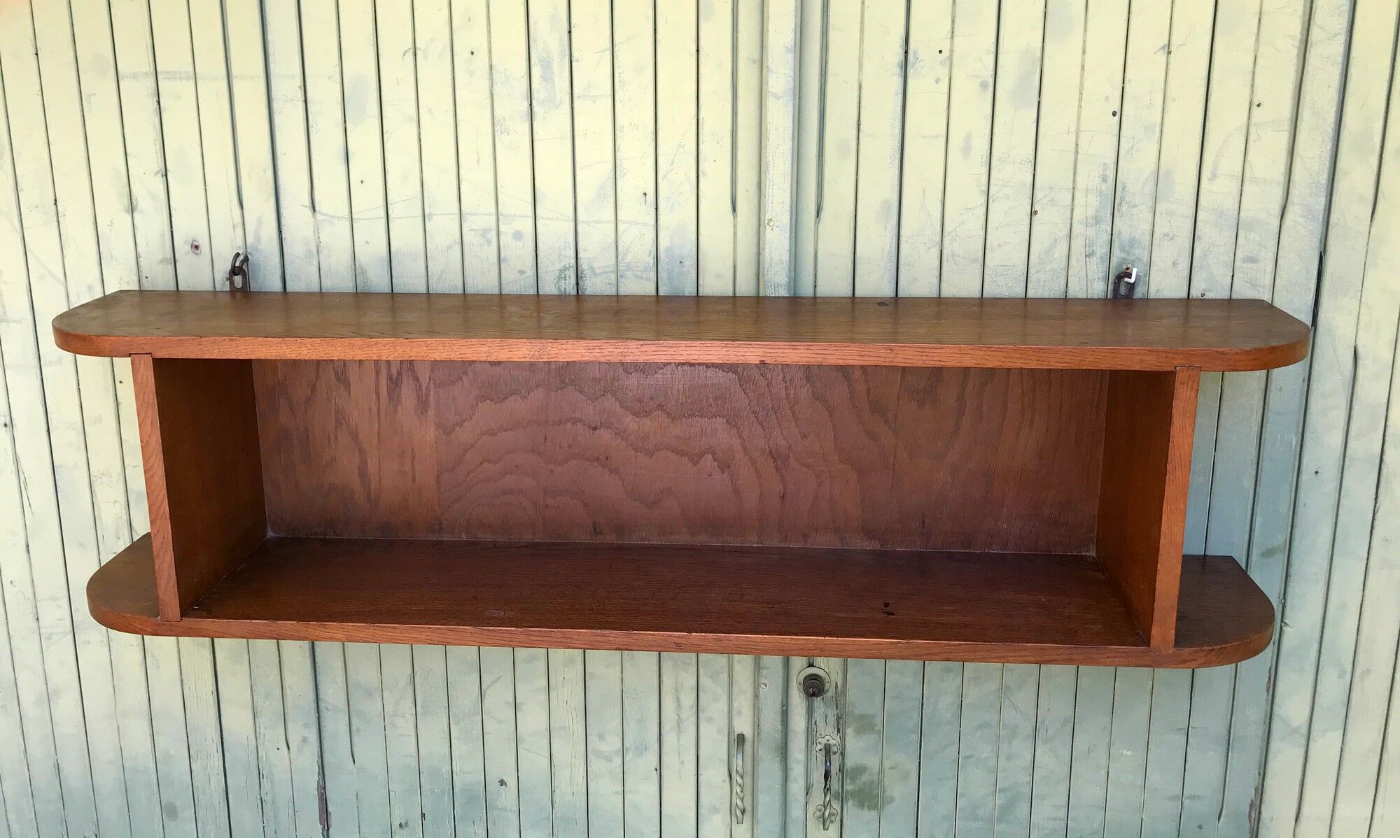 Vintage oak wall shelf