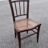 Paire de chaises bistrot cannées