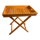 Removable wooden tray with folding legs