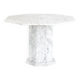 Vintage octagonal table in white marble. France, 70s
