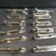 12 “Modern Animals” knife holders – Silvered bronze – Art Deco