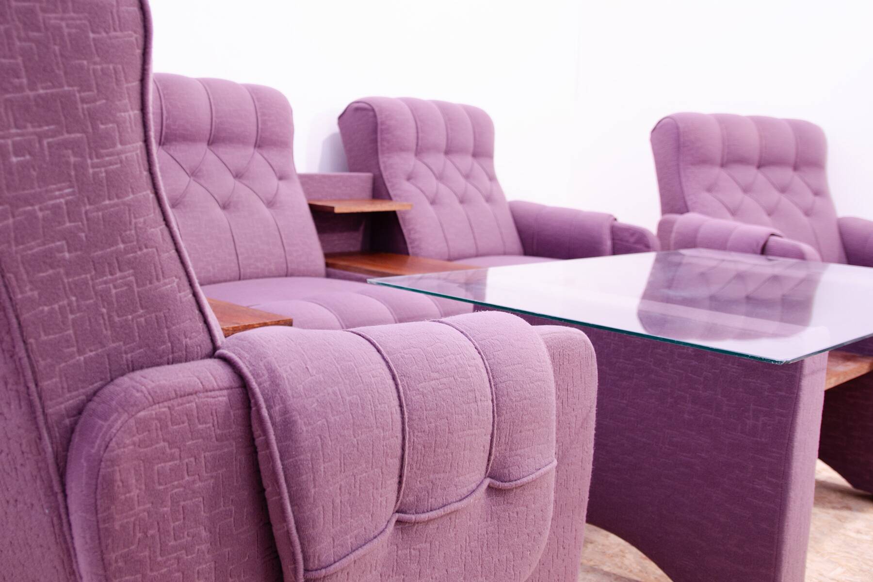 Ensemble de salon vintage bloc de l'Est, Tchécoslovaquie, 1980