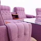 Ensemble de salon vintage bloc de l'Est, Tchécoslovaquie, 1980