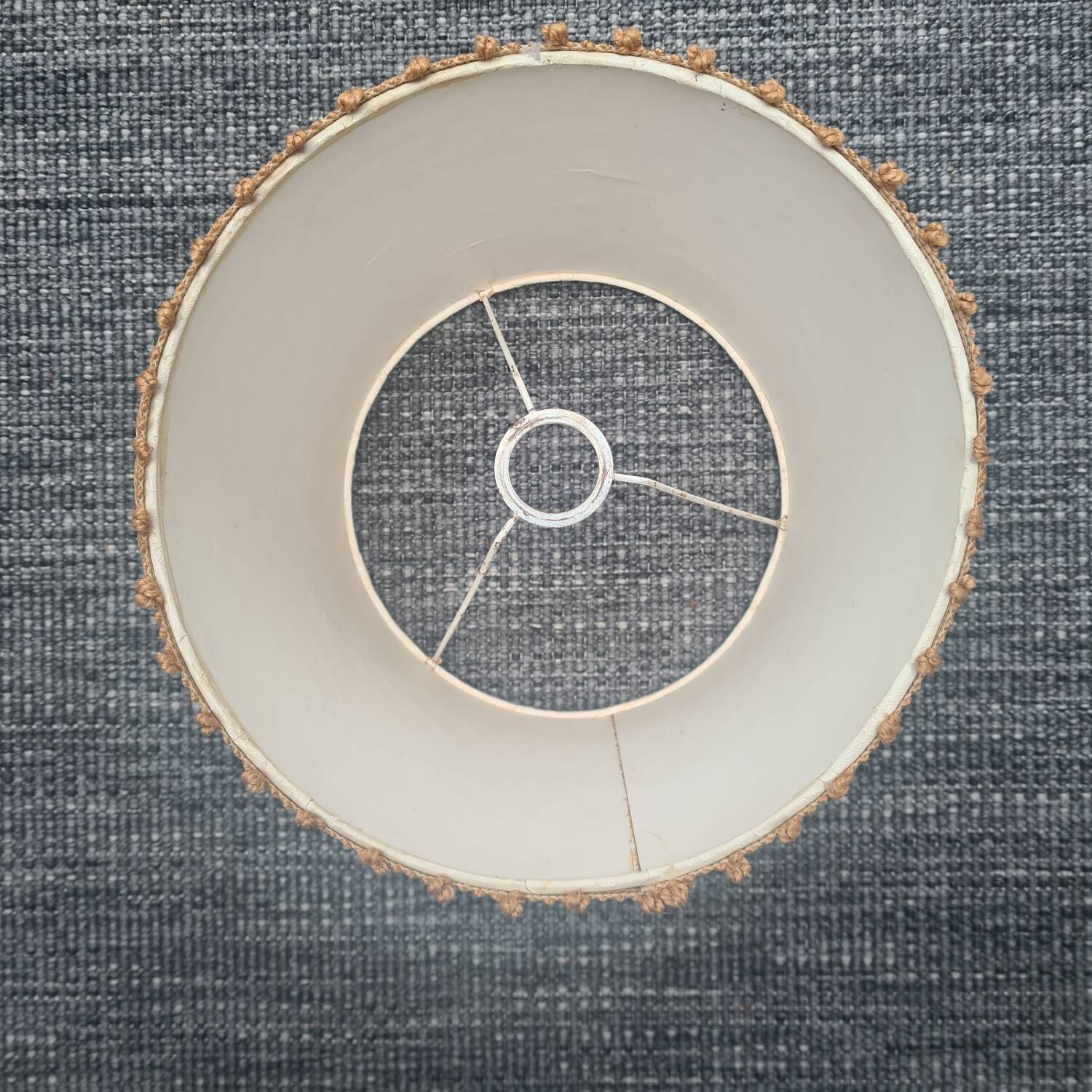 Beige jute lampshade