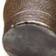 Metallic brown stoneware vase