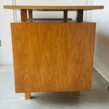 Vintage desk with drawers and side shelves - 1960