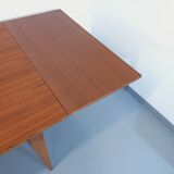 Vintage rustic scandinavian style dining table from 50s 60s in teak and oak