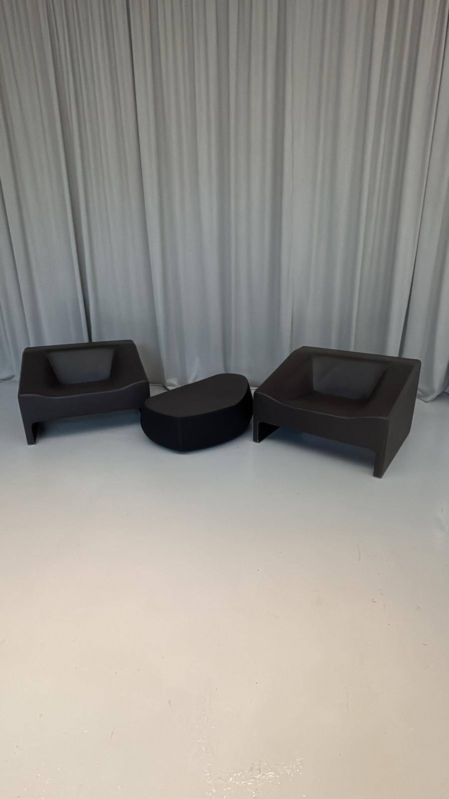 Malmo Leather Set by Patricia Urquiola for Moroso, Italy, 2000s, Set of 3