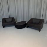 Malmo Leather Set by Patricia Urquiola for Moroso, Italy, 2000s, Set of 3