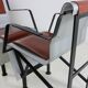 Eighties design set of two aluminium and steel Belgian design chairs