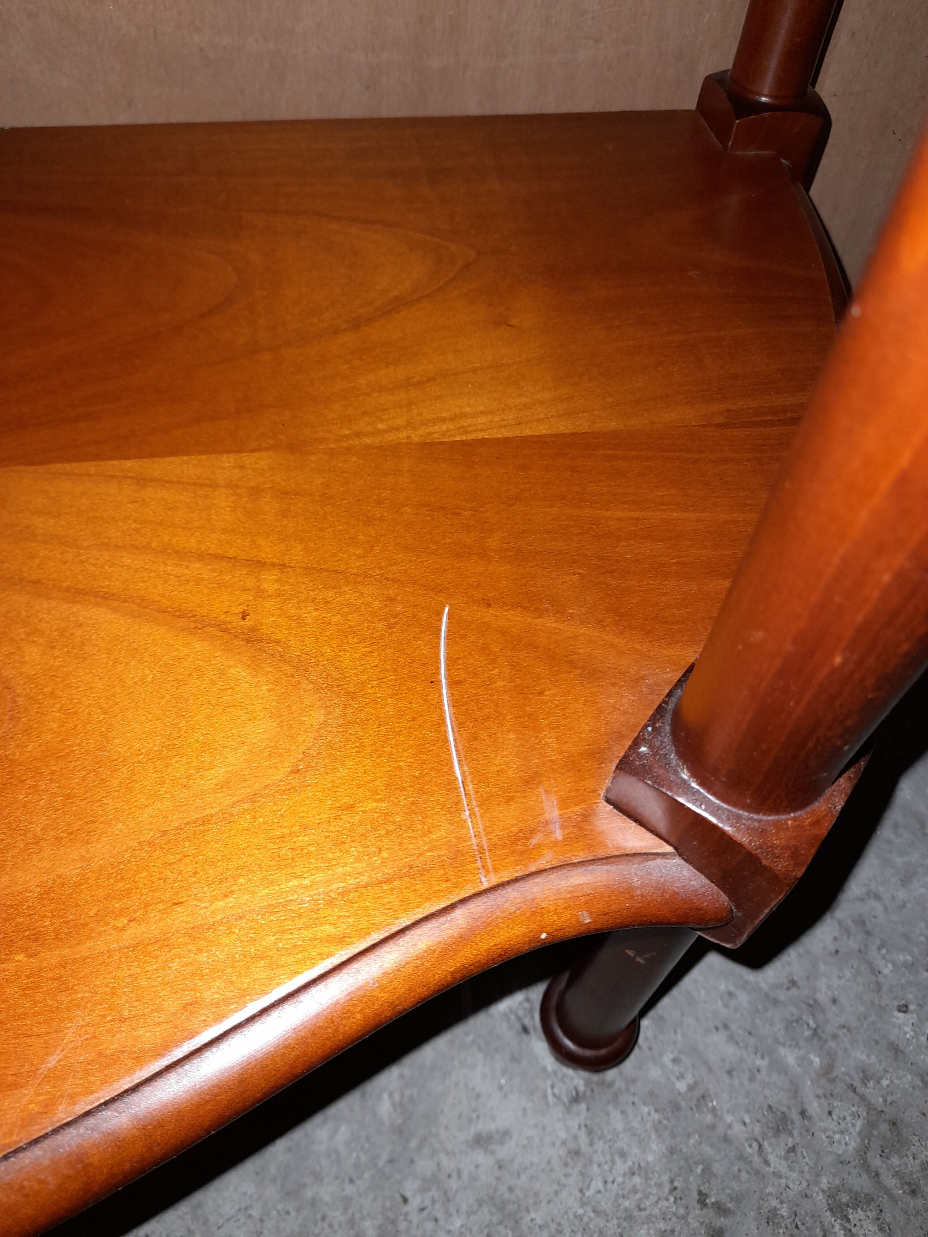 Curved console - entry furniture in cherry - sofa tip