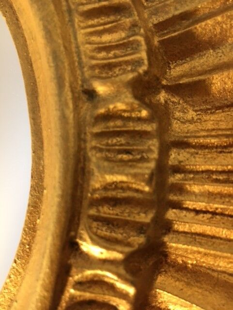 Mirror sun gilded wood 44 cm, 1960