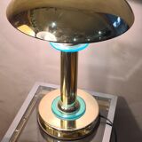 Lampe chrome et or 1980