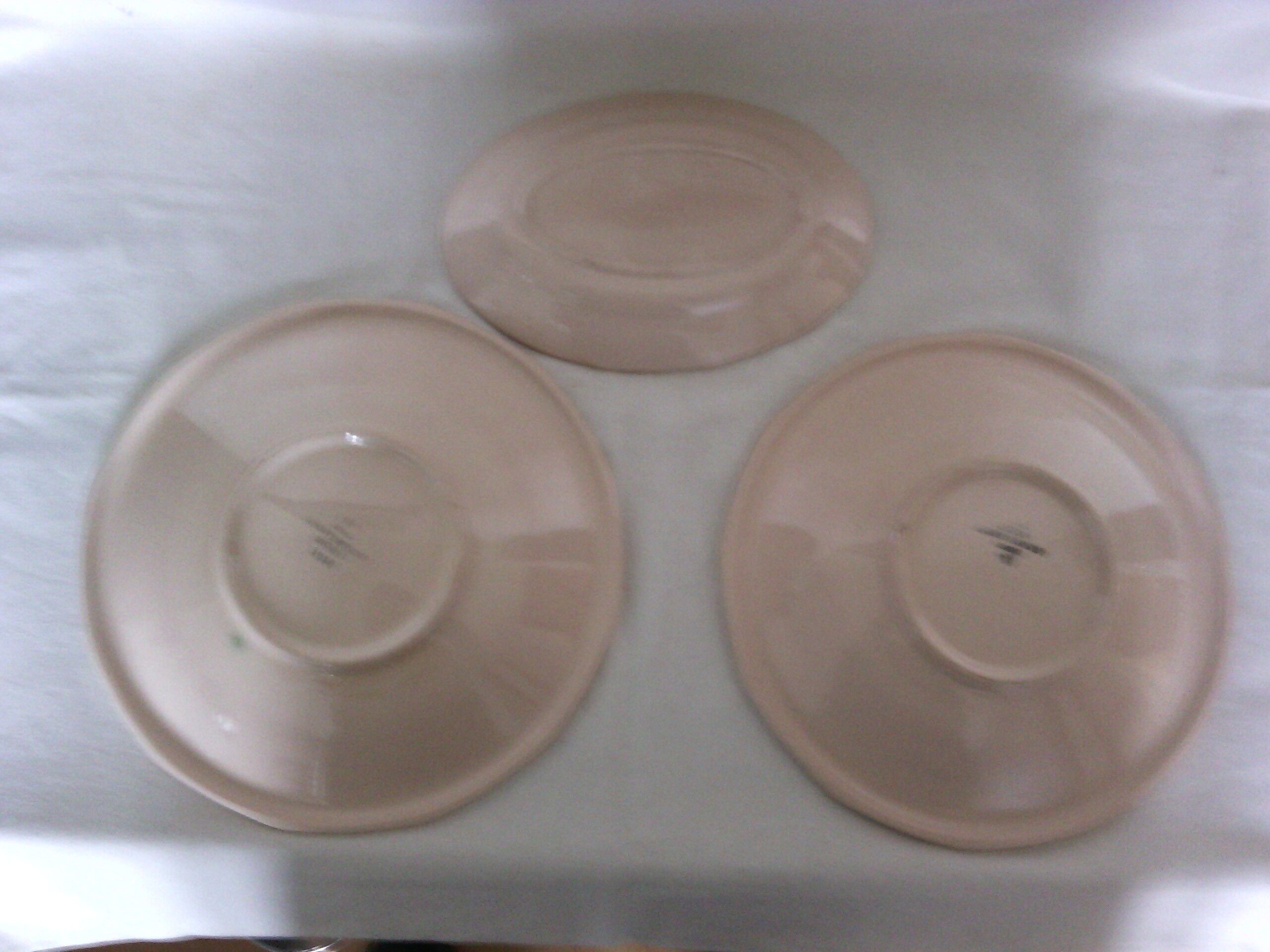 2 vegetable dishes and 1 ravier Digoin Sarreguemines model 9181