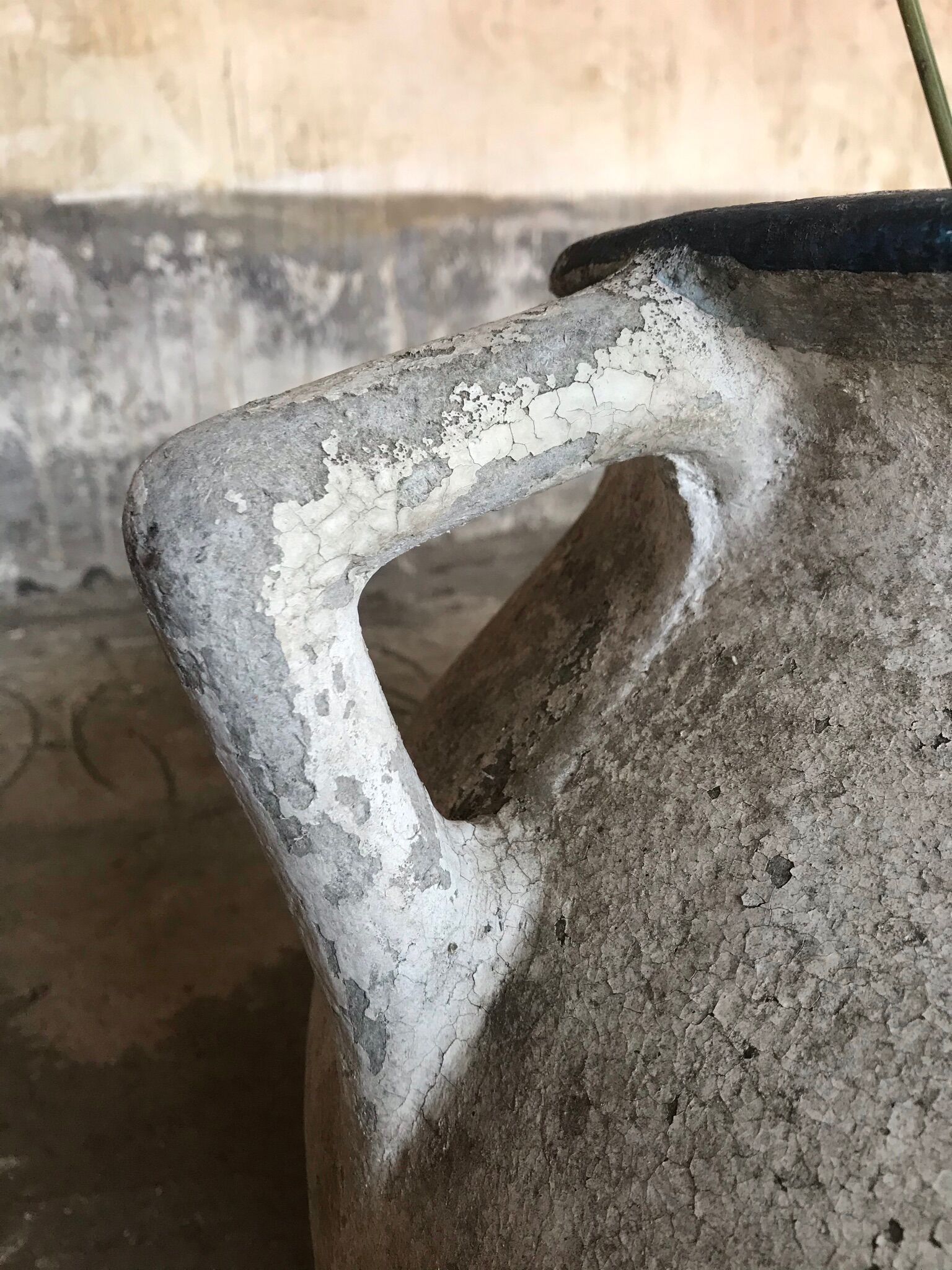 Pair of fiber cement cauldrons from the 60s and 70s