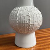 White bisuit ceramic vase by KPM 1960s