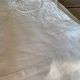 Drap en lin monogramme OB et broderie