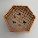 Hexagonal wooden recessed lamp, 1970s, Germany