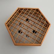 Lampe à encastrer en bois au design hexagonal, années 1970, Allemagne
