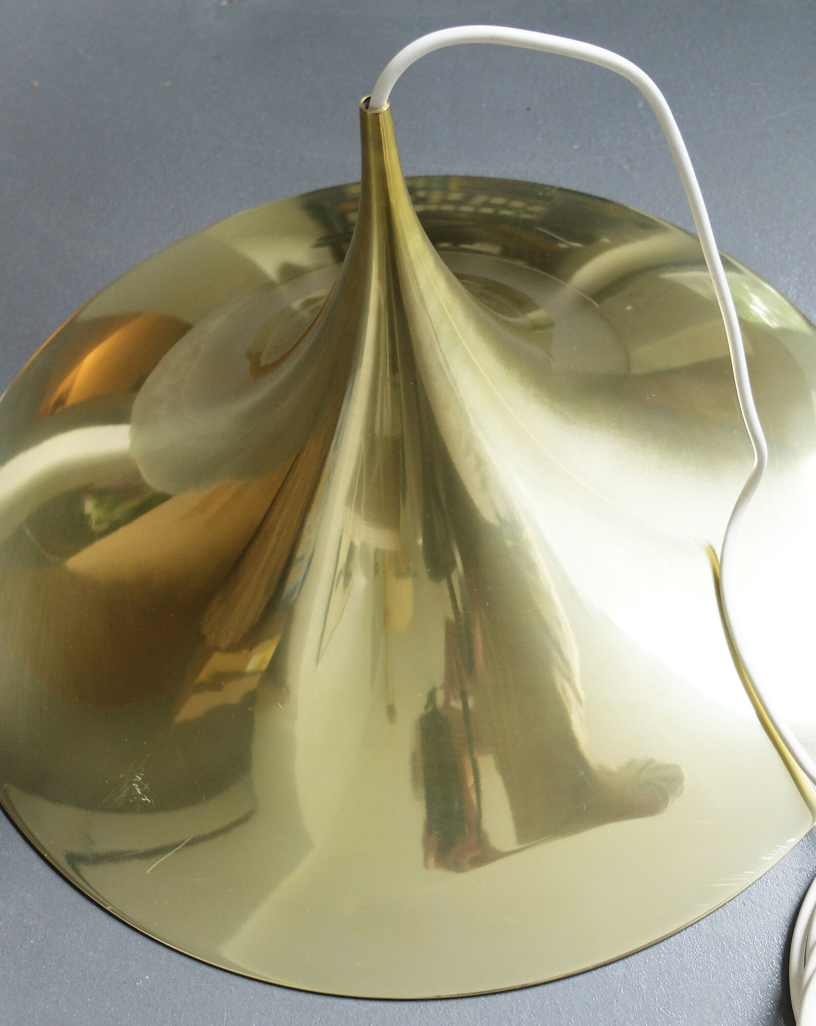 Semi brass hanging lamp design Claus Bonderup & Thorsten Thorup for Fog-Morup, Denmark