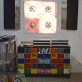 Mazzega Murano large wall sconce with 4 lights 1970s