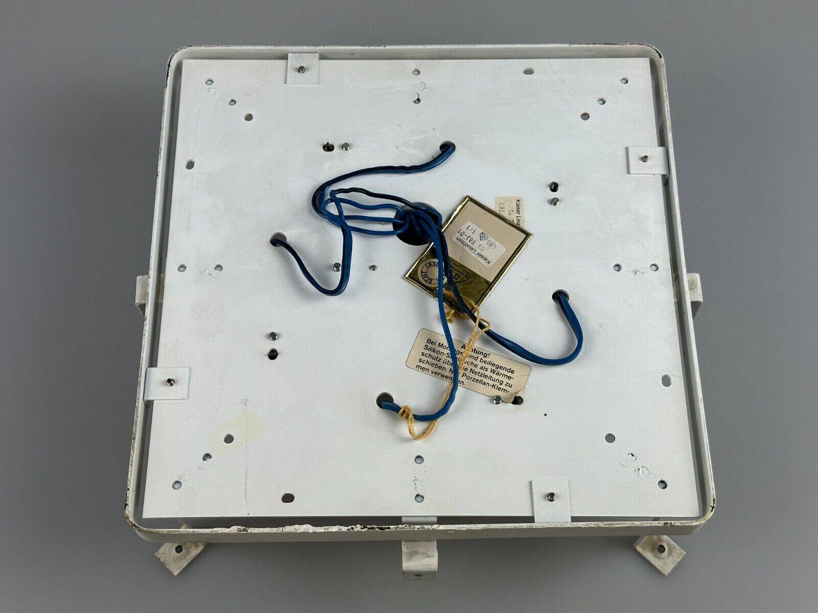 60s 70s ice glass flush mount ceiling lamp by Kaiser Leuchten Germany