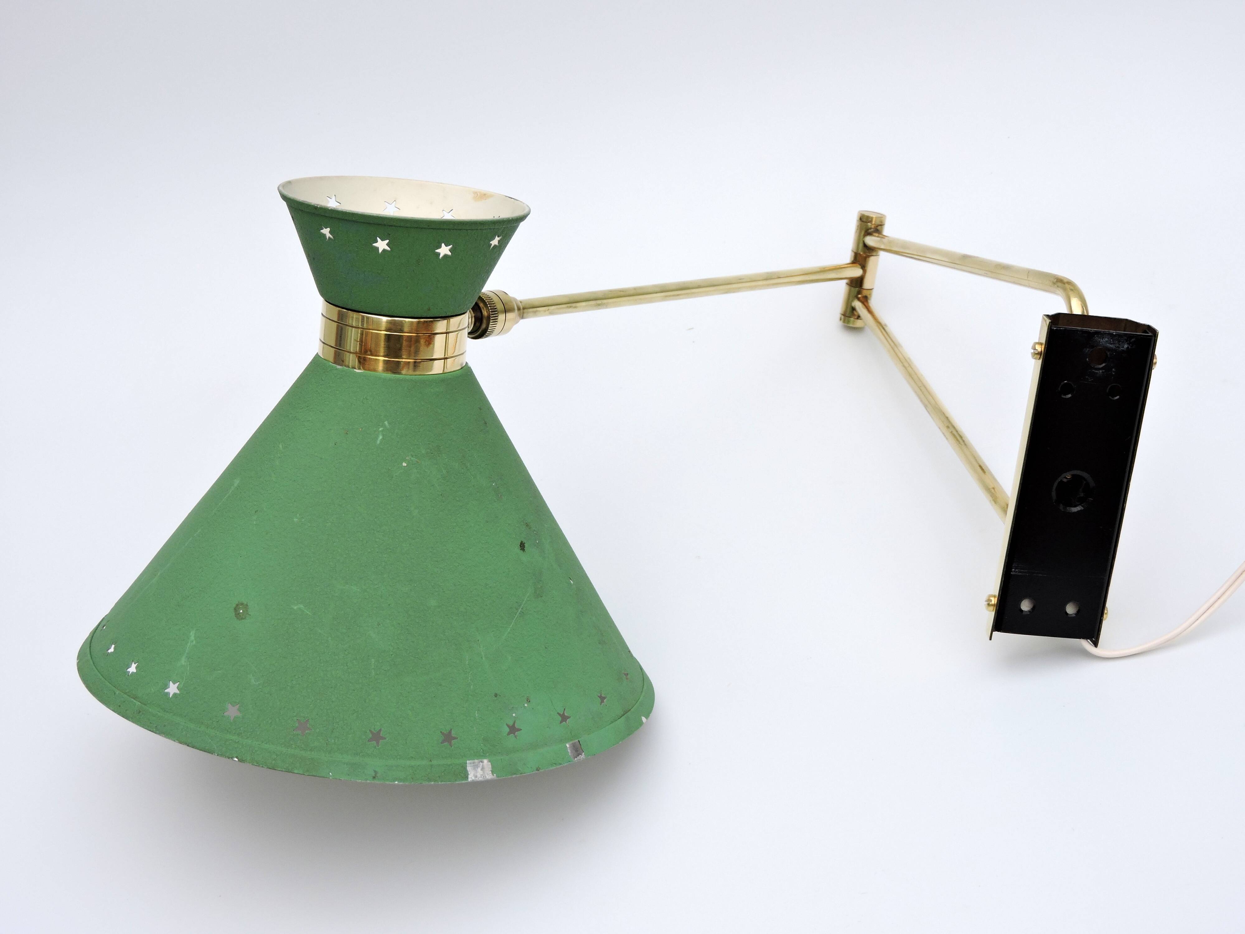 Diabolo wall lamp by René Mathieu, 1950