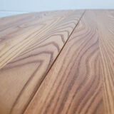 Ercol round drop leaf dining table - black leg, 1960