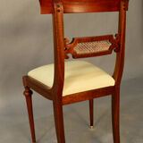 Suite of 6 mahogany pierrefeu chairs