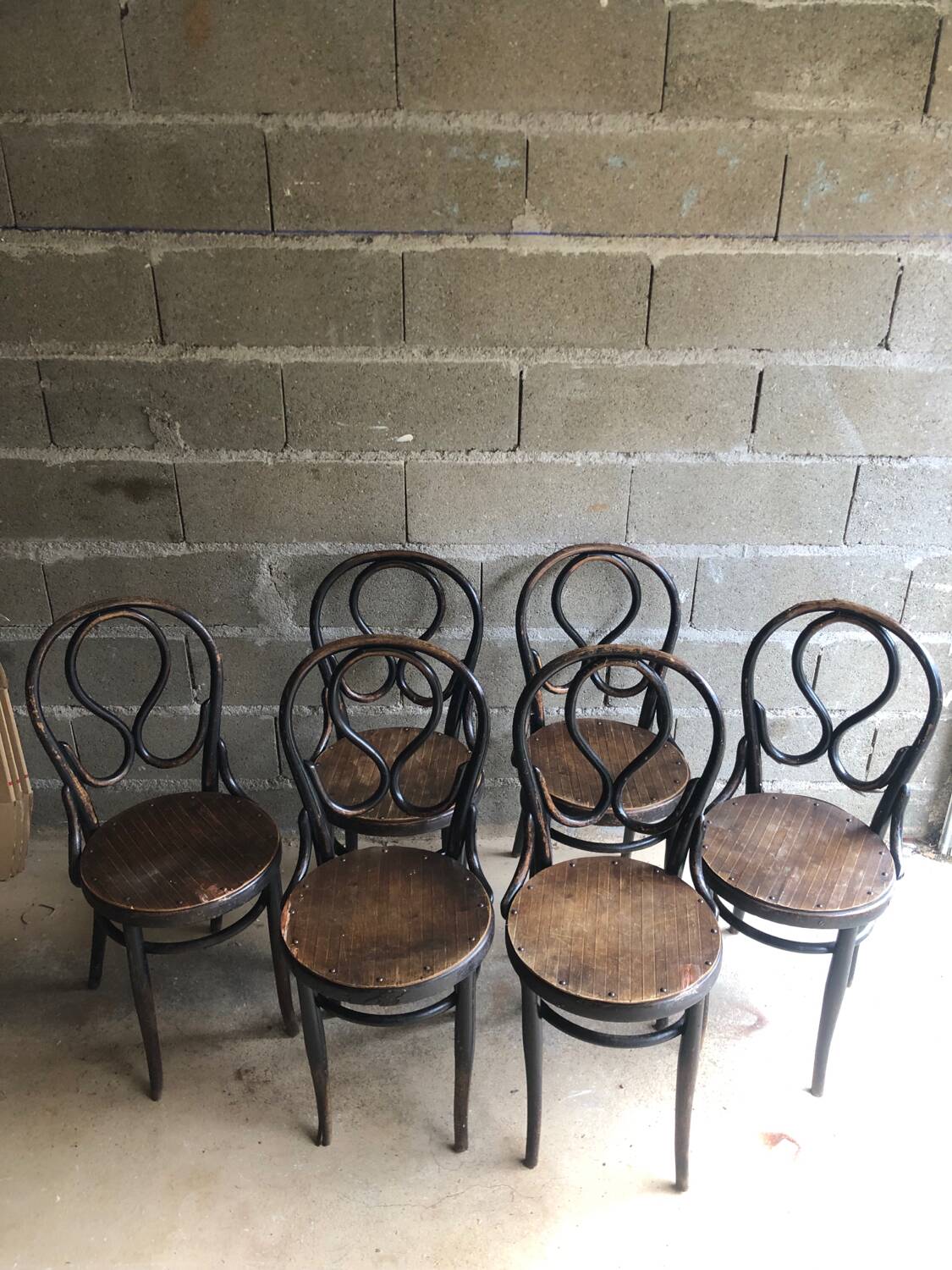 Lot de 6 Chaises bistrot Thonet 1890