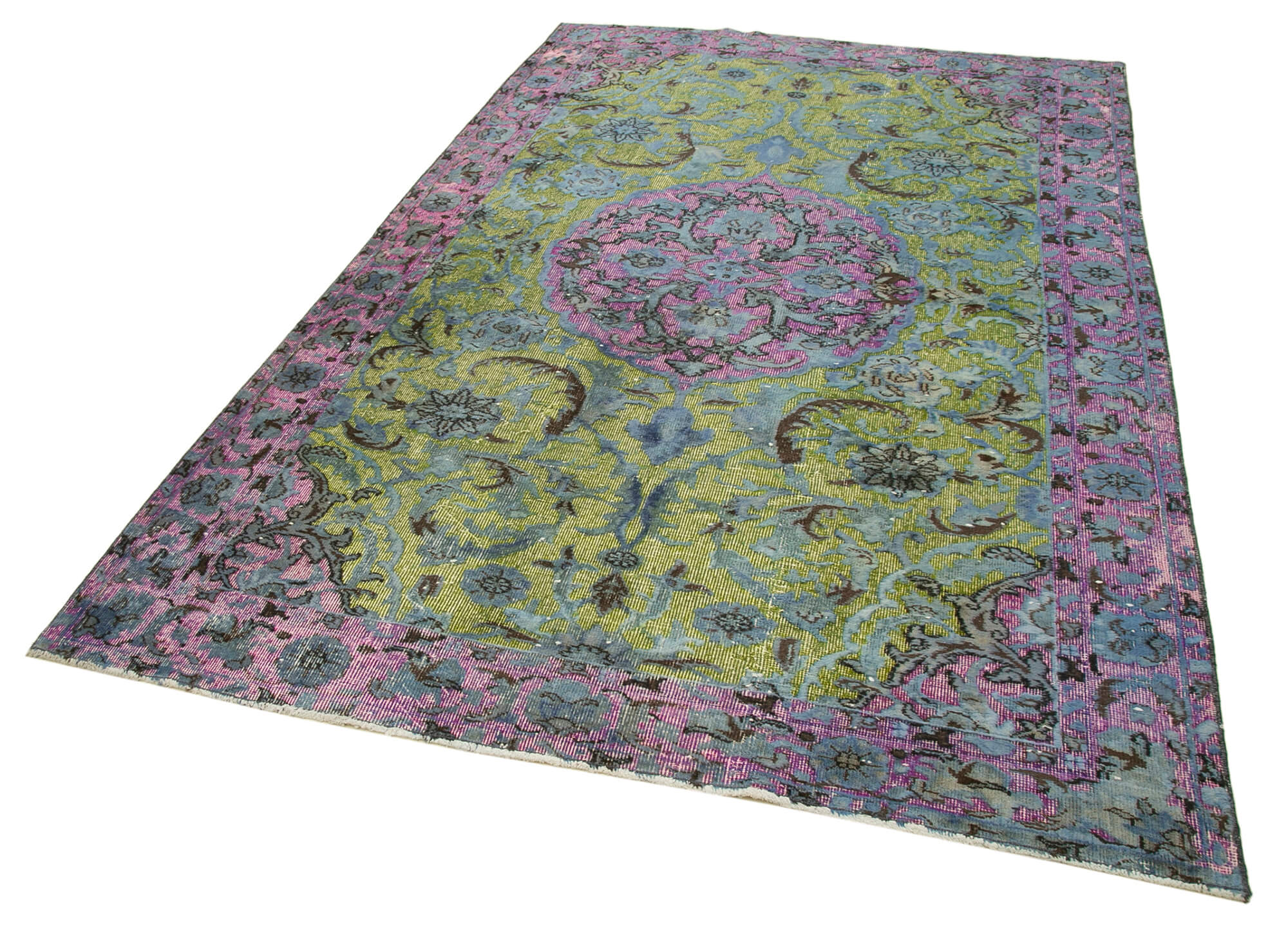 Hand-knotted rustic anatolian 1980s 170 cm x 264 cm