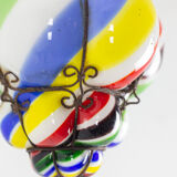 Series of polychrome glass "barley sugar" lanterns, 1950s