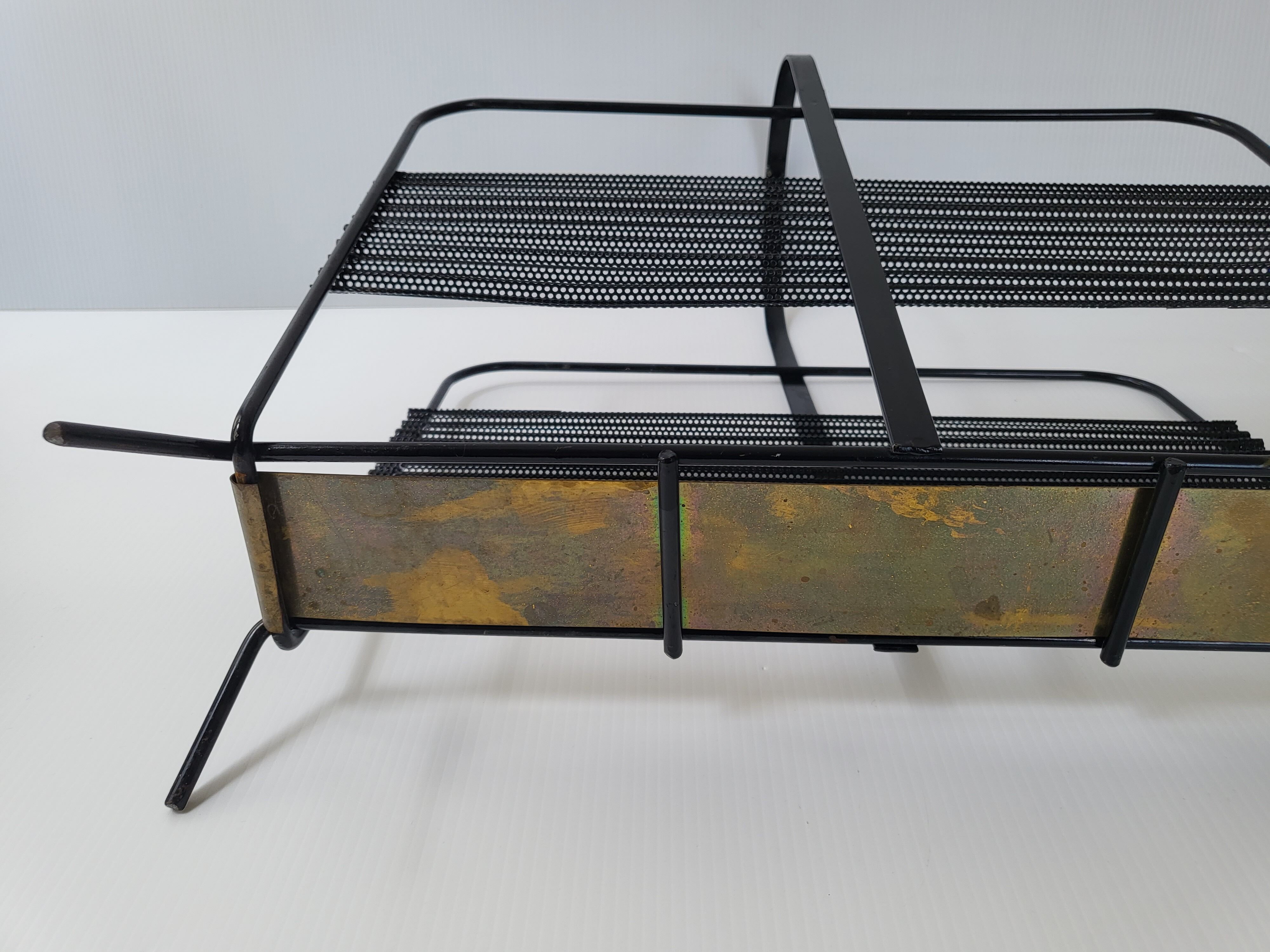 Vintage magazine holders by Mathieu Matégot, model "Harper's", 1950