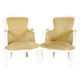 Rococo Style Beech Bergere Chairs, Early 20th Century, Set of 2