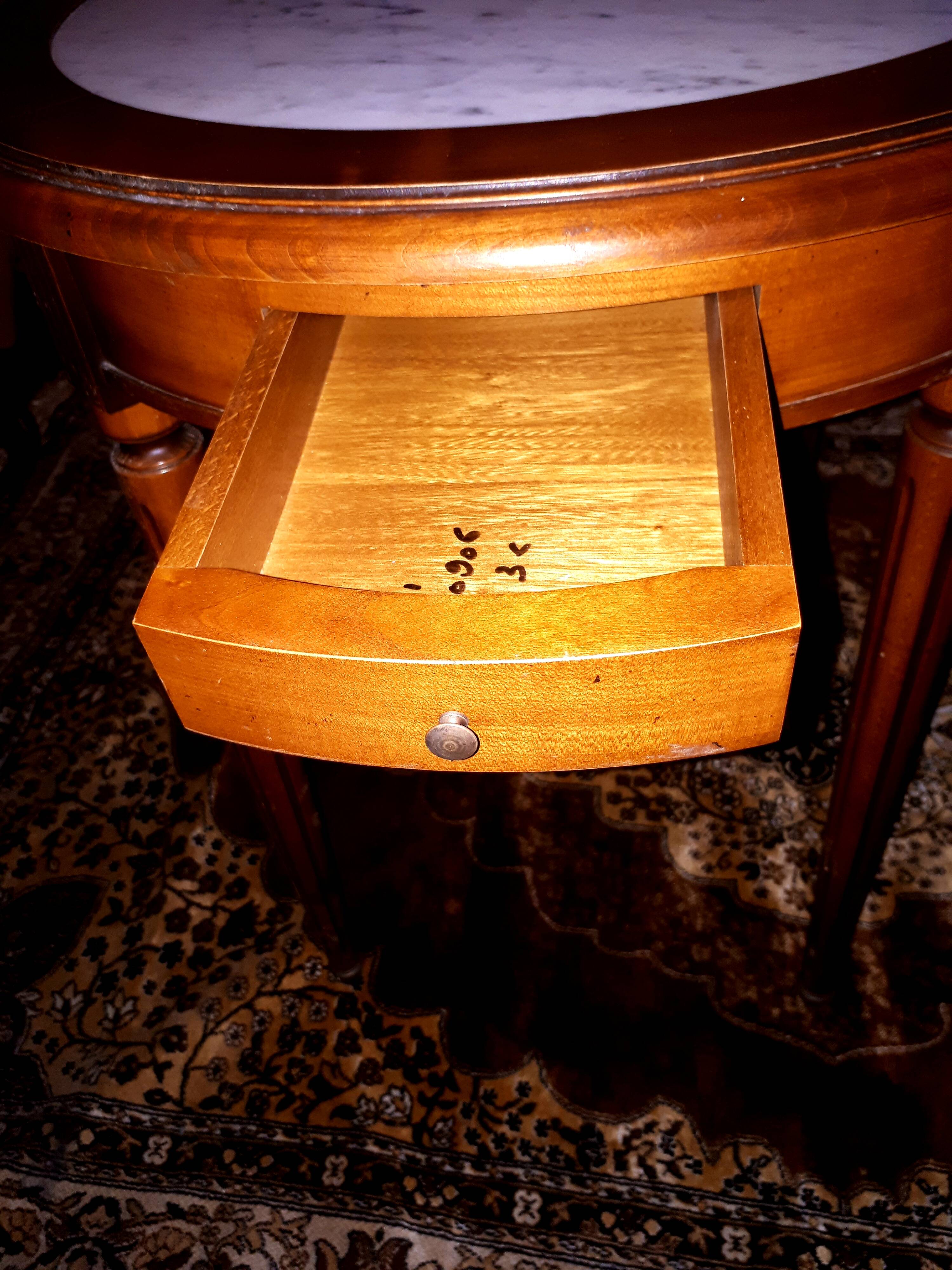 Louis XVI style mahogany pedestal games table