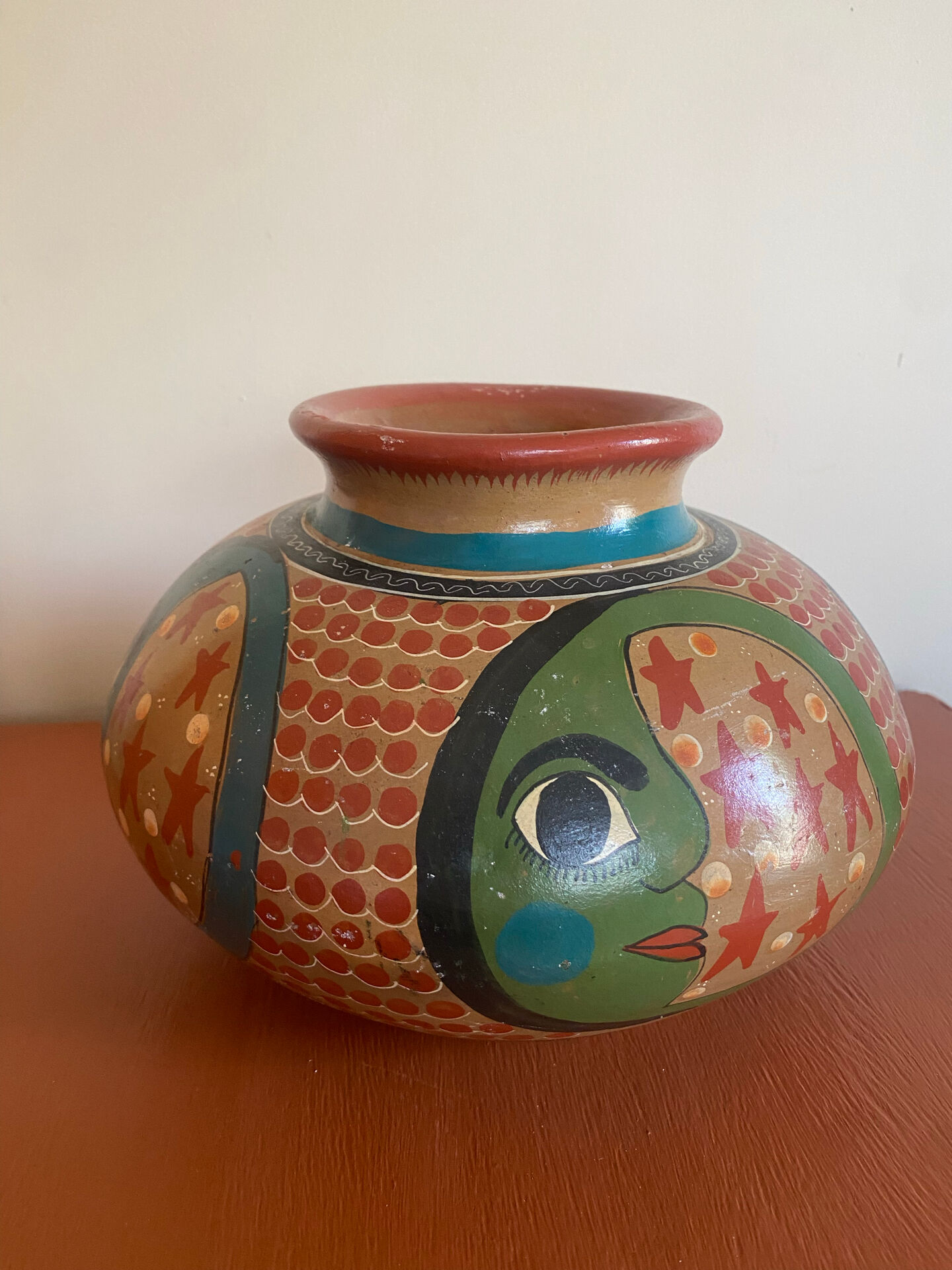 Vintage 90's Mexican ceramic vase
