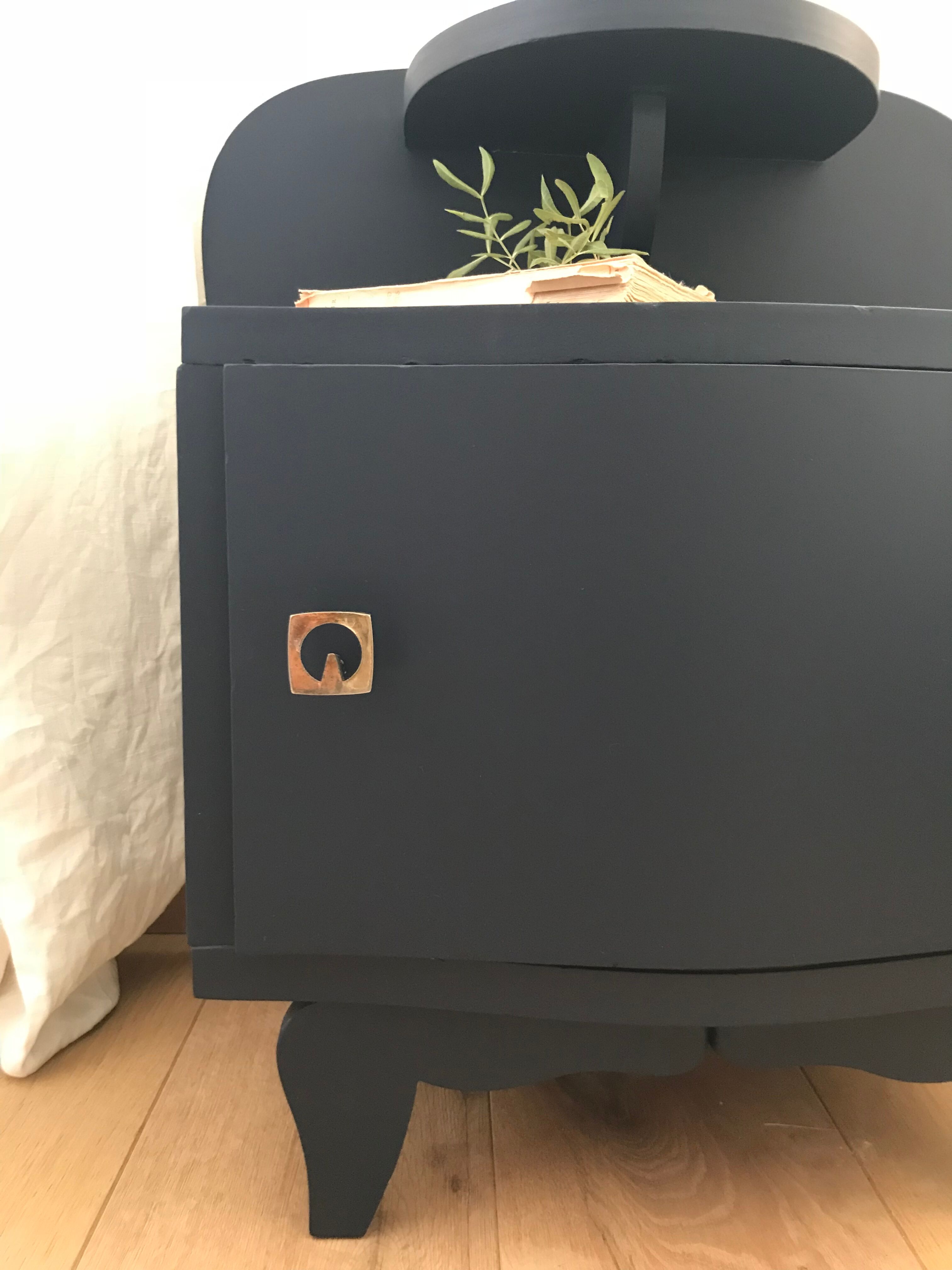 Midnight blue bedside table