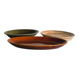 Set of 3 colorful antique dishes