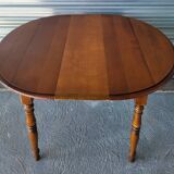 Extendable table with drop-leaf and extensions in solid cherry wood in very good condition