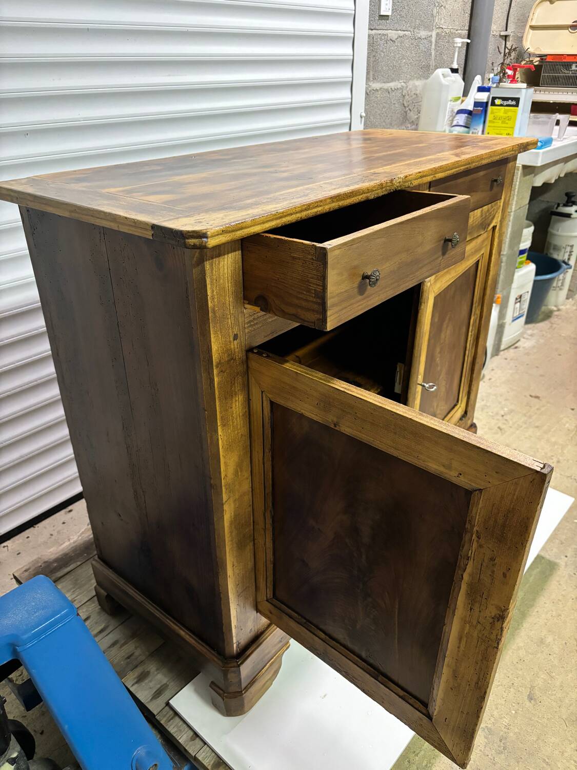 Low sideboard with two old doors