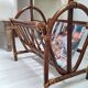 1970s rattan magazine rack