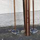 Vintage skis with poles