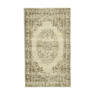 Handwoven rustic anatolian beige carpet 164 cm x 286 cm - 38900